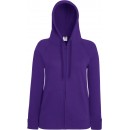 Fruit of the Loom | Lady-Fit LW Hooded Sweat Jacket | Purple