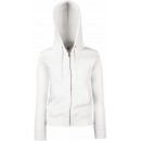 Fruit of the Loom | Premium Lady-Fit Hooded Sweat Jacket | White