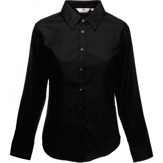 Fruit of the Loom | Lady-Fit Oxford Shirt LS | Black